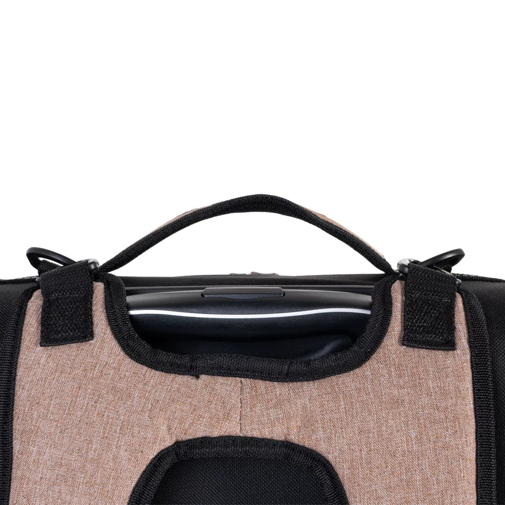 Paklite Mobius 51cm Trolley Duffle-Black/Khaki/Orange MOB3711
