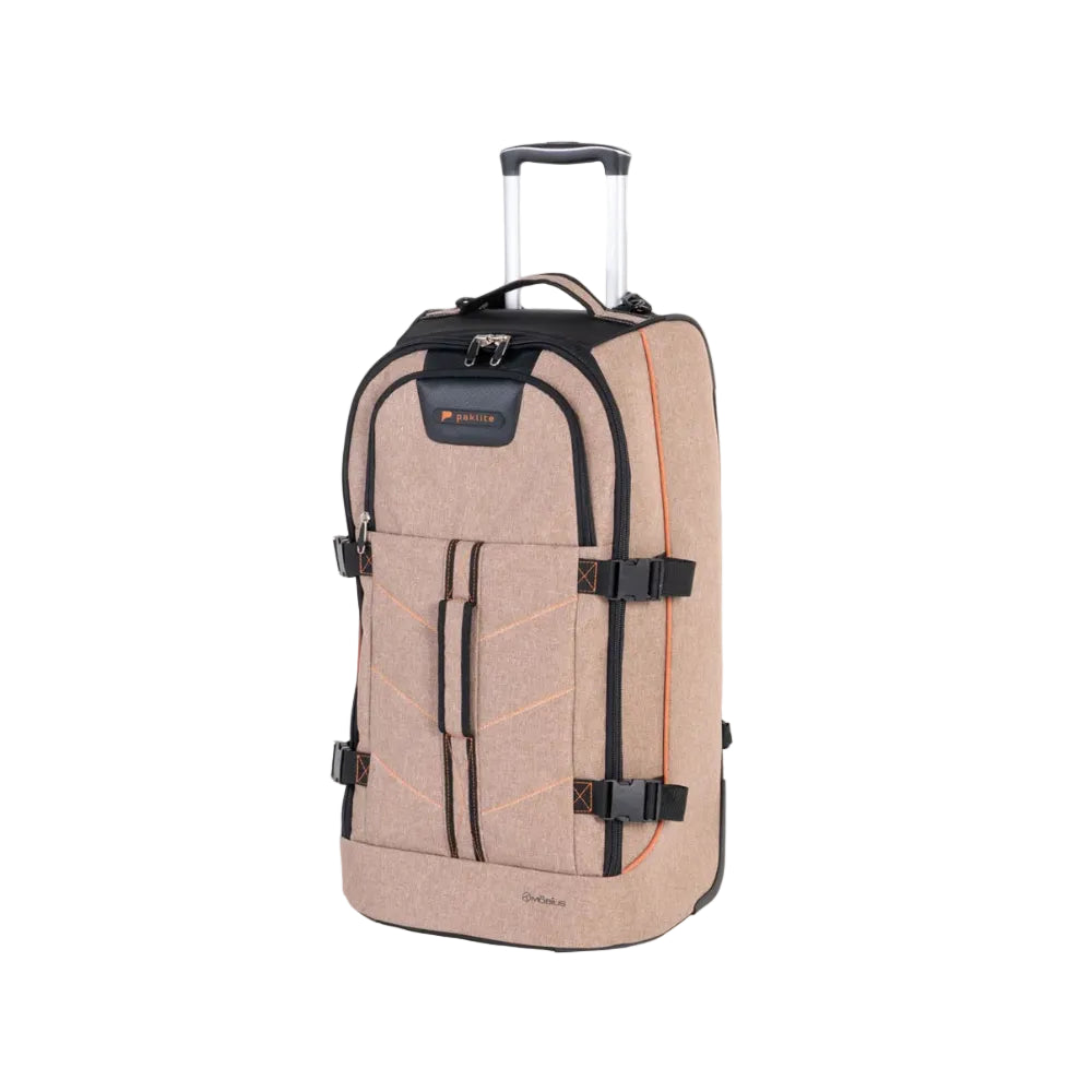 Paklite Mobius 72cm Trolley Duffle-Black/Khaki/Orange MOB3713