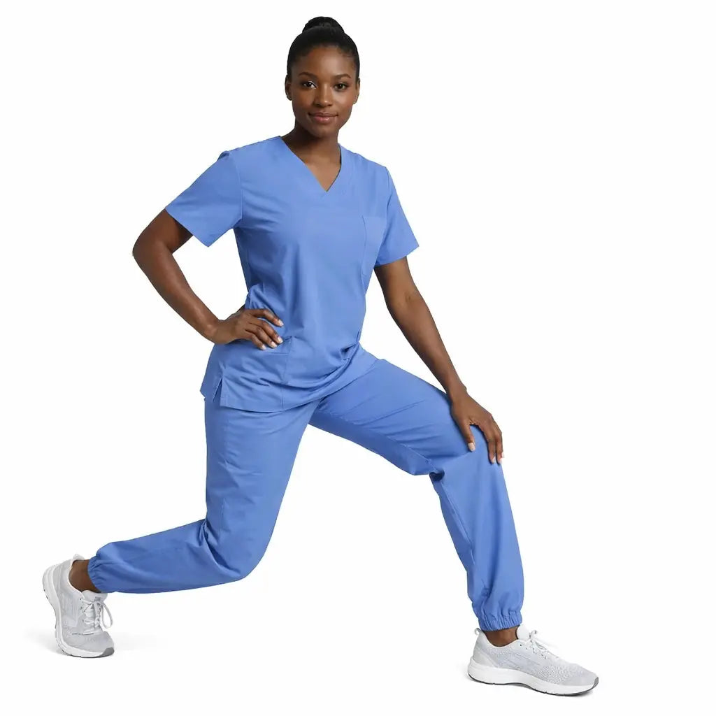 Bobsons Fox Flex Unisex Woven Stretch Scrub Set-Sky Blue N2109/N2110WS