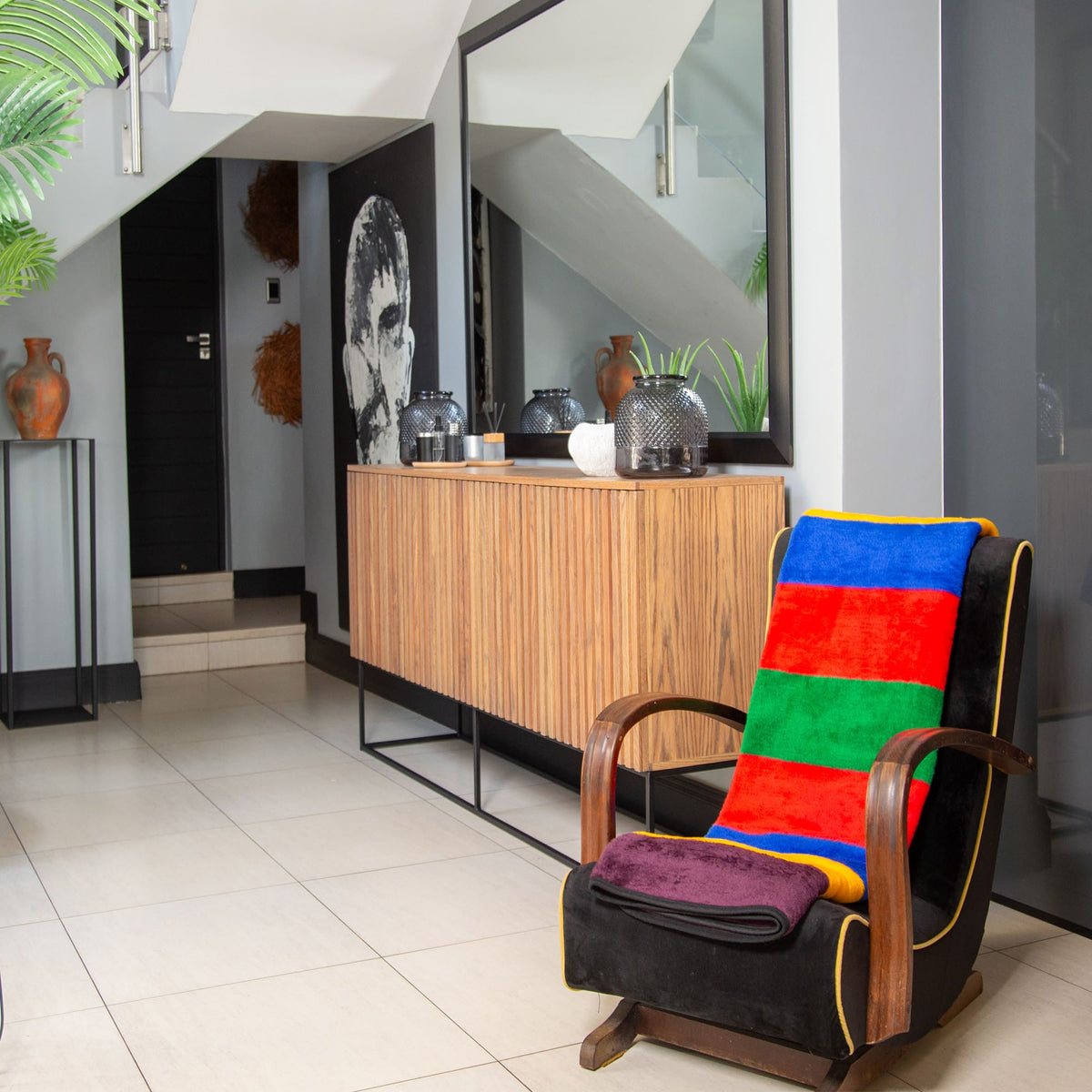 Sesli Lily Cute Ndebele Blanket 150x160 BLK056