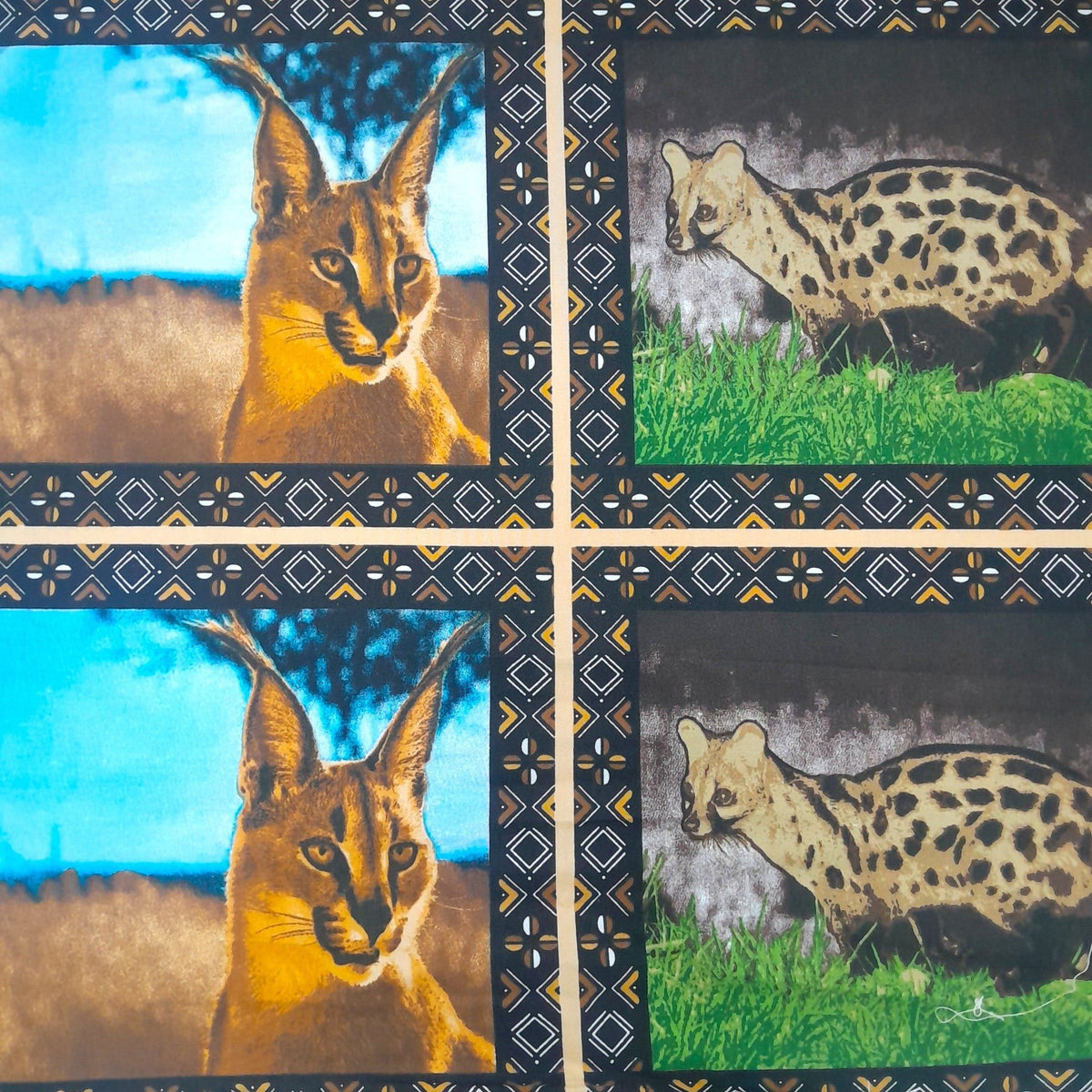 Fabric Cotton Canvas Nocturnal Animals 280 cm.