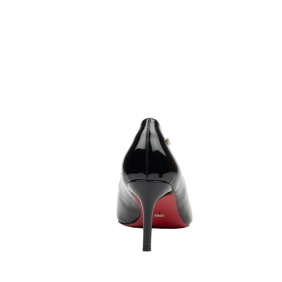Miss Black Nola 5 High Courts/Heels Faux Patent Black