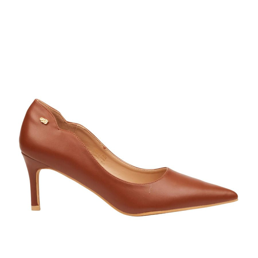 Miss Black Nola 6 High Courts Faux Leather Tan.