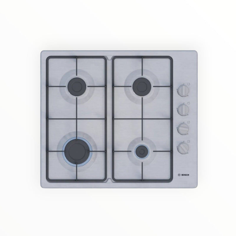Bosch 60cm Series 2 Gas Hob – Stainless Steel PBP6C5K60M (8030232543321)