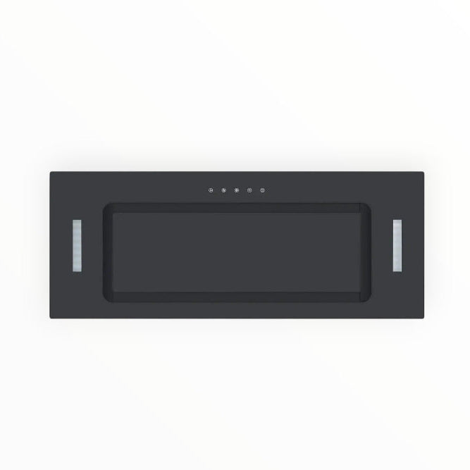 Falco 75cm Black Glass Built-In Extractor - FAL-75-BIG-B