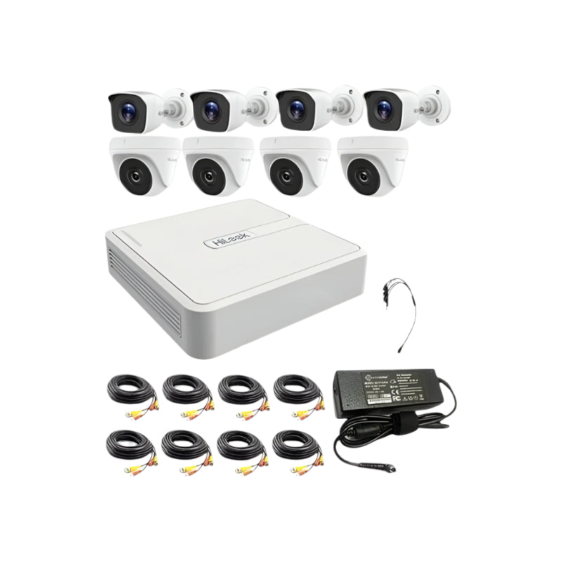 HiLook by Hikvision 8-Channel Turbo HD CCTV Kit – 1080P Cameras + 500GB HDD (7991245570137)