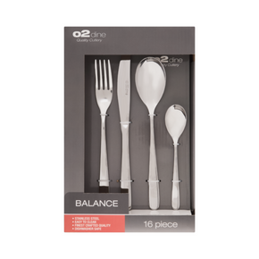 O2 Balance Stainless Steel Cutlery Set 16 Piece  O2-CUT8442