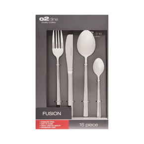 O2 Fusion Stainless Steel Cutlery Set 16 Piece O2-CUT8459