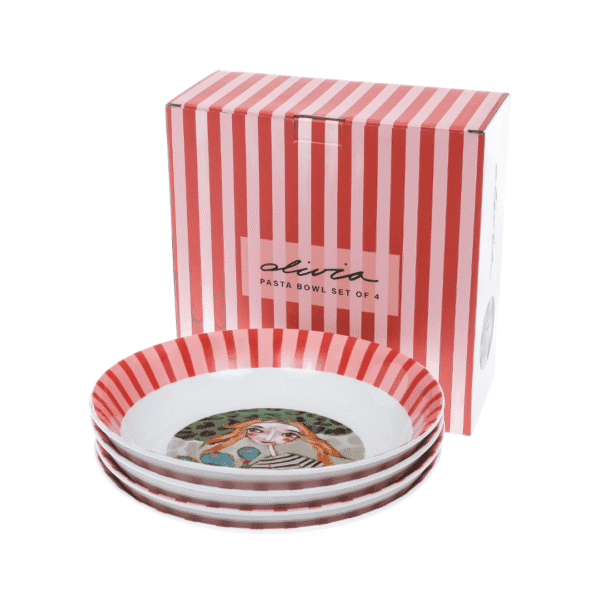 Olivia Princess Pasta Bowl Set of 4 23cm OL-0000289.