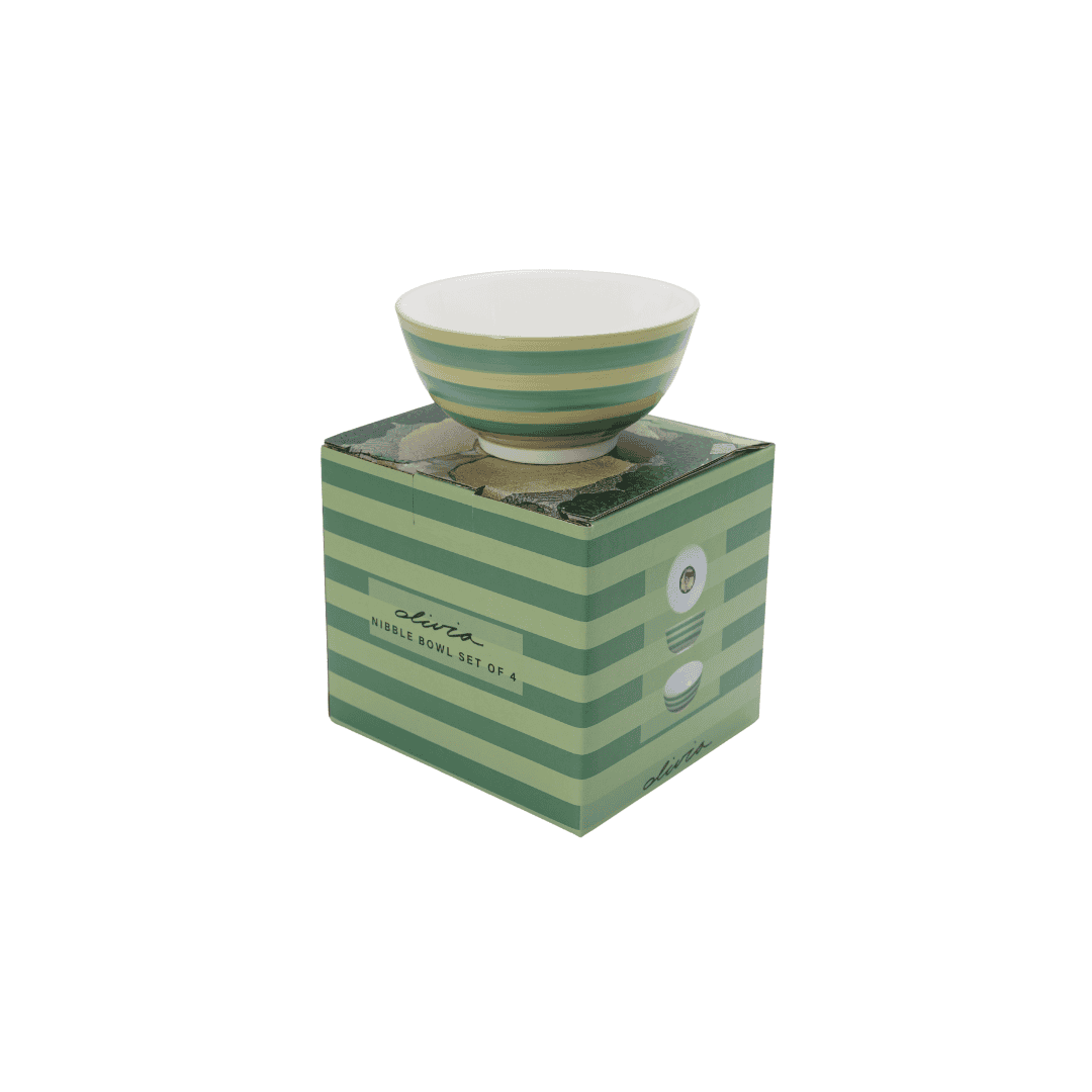Olivia Princess Nibble Bowl Set Of 4 Green OL-0000313