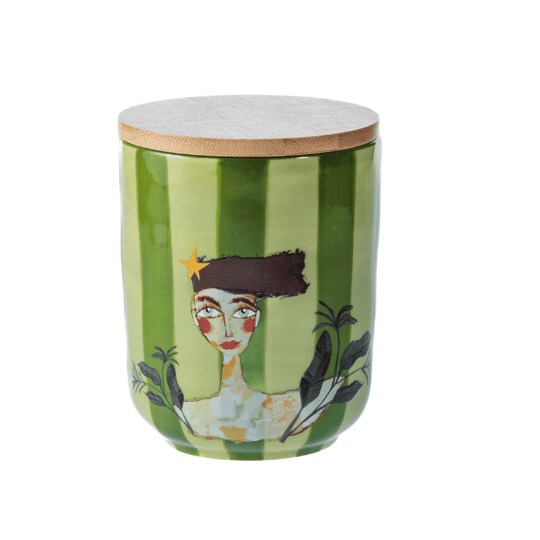 Olivia Princess Storage Jar Small Green &nbsp; 600ml OL-0000315