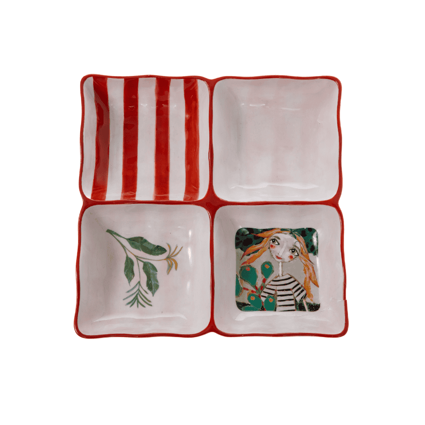 Olivia Princess 4-Division Square Bowls 100ml OL-0000330