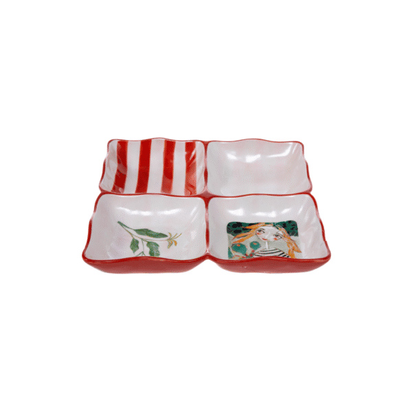 Olivia Princess 4-Division Square Bowls 100ml OL-0000330