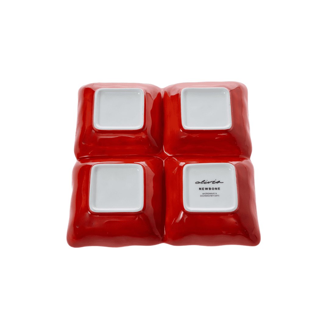 Olivia Princess 4-Division Square Bowls 100ml OL-0000330