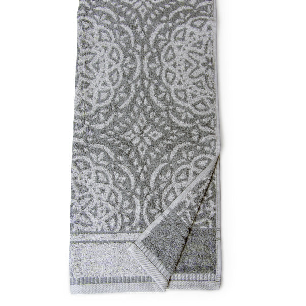 Glodina LaVida Damask Collection Towel Multi Charcoal 500gsm.