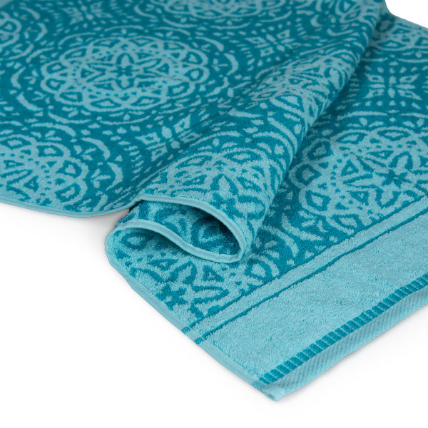 Glodina LaVida Damask Collection Towel Multi Peacock 500gsm