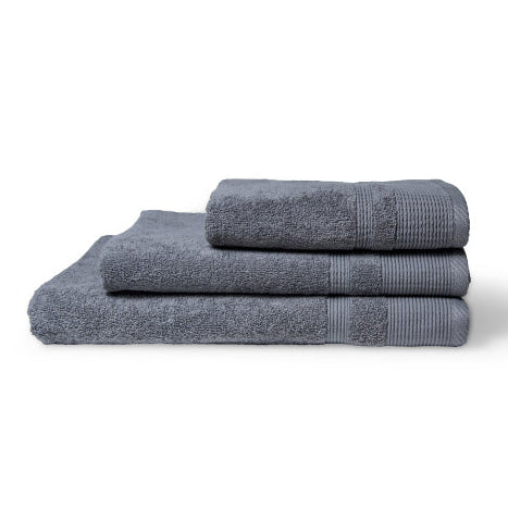Glodina LaVida Pinstripe Collection Towel Steel Grey 450gsm.