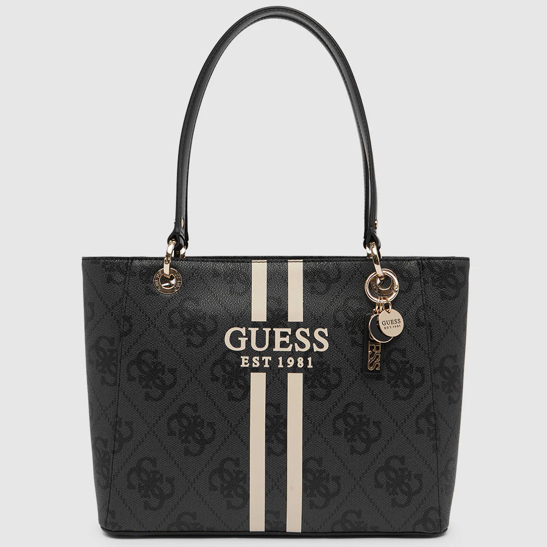 Guess Black Logo Noelle Small Tote Bag (7991242588249)