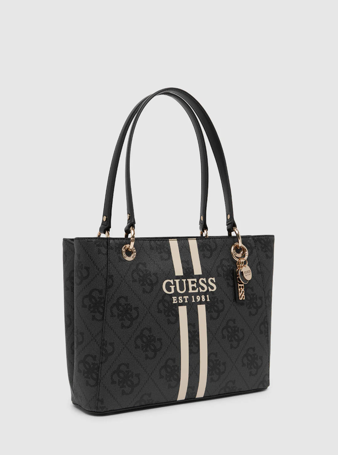 Guess Black Logo Noelle Small Tote Bag (7991242588249)