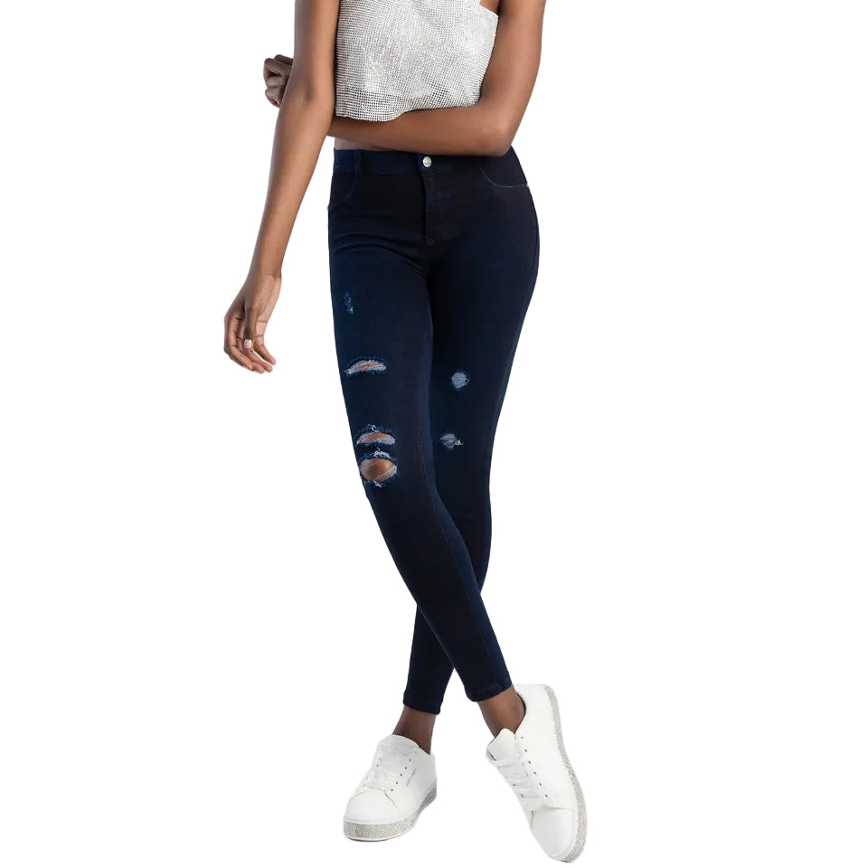 Sissy Boy Cassie Knit Jeggings -Blue Black P30803
