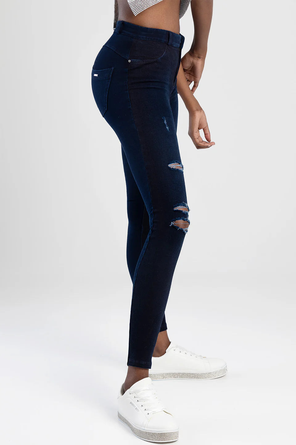 Sissy Boy Cassie Knit Jeggings -Blue Black P30803