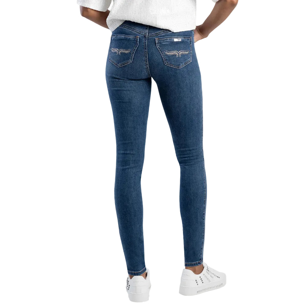 Sissy Boy Mila Rose Mid- Waist Skinny With Back Pocket Embroidery