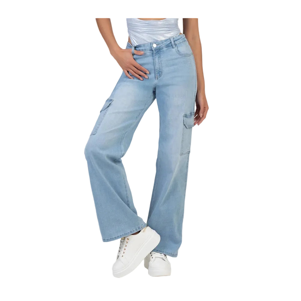 Sissy Boy Colleen Wide Leg Jeans-Light Vintage P33097