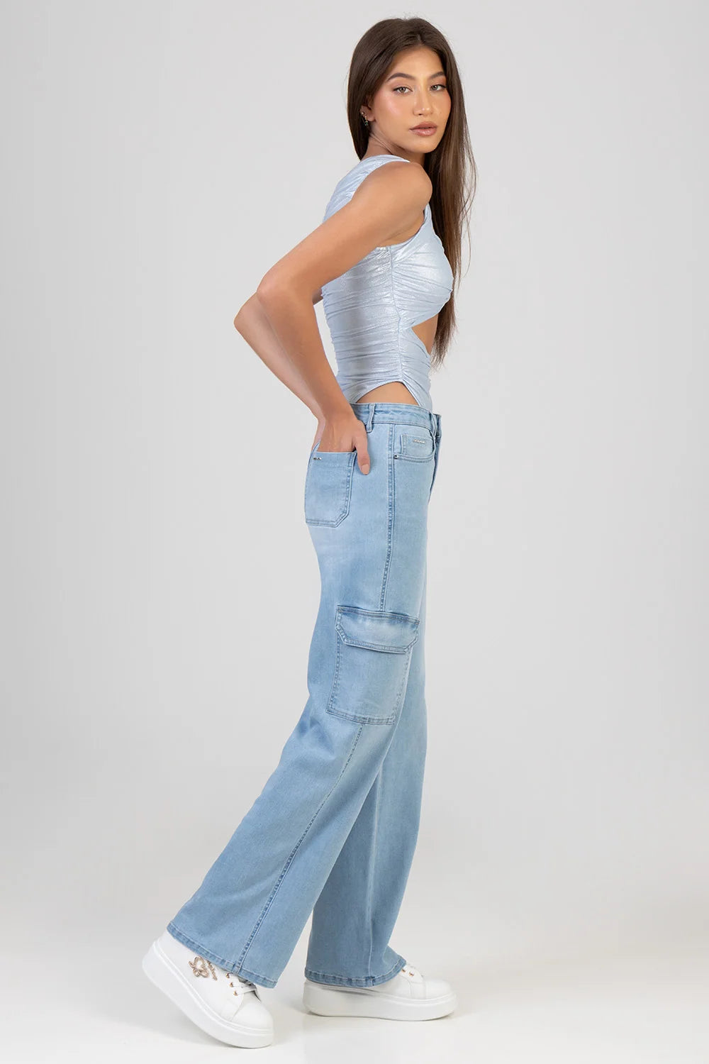 Sissy Boy Colleen Wide Leg Jeans-Light Vintage P33097