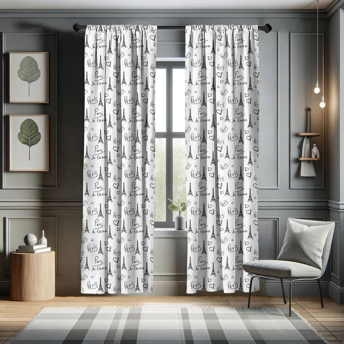 Printed Sateen Curtain France Paris  Print 280 cm - MHC World