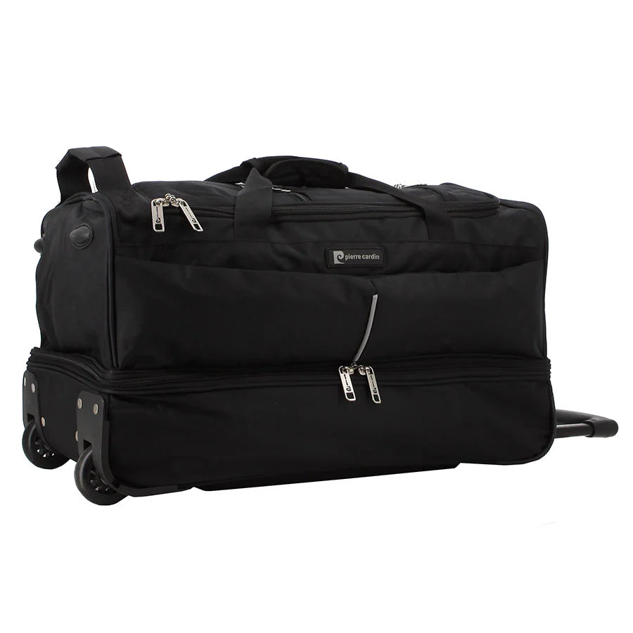 Pierre Cardin Double Decker Trolley Duffle Black Large 76CM - PCU02034BKBK-76