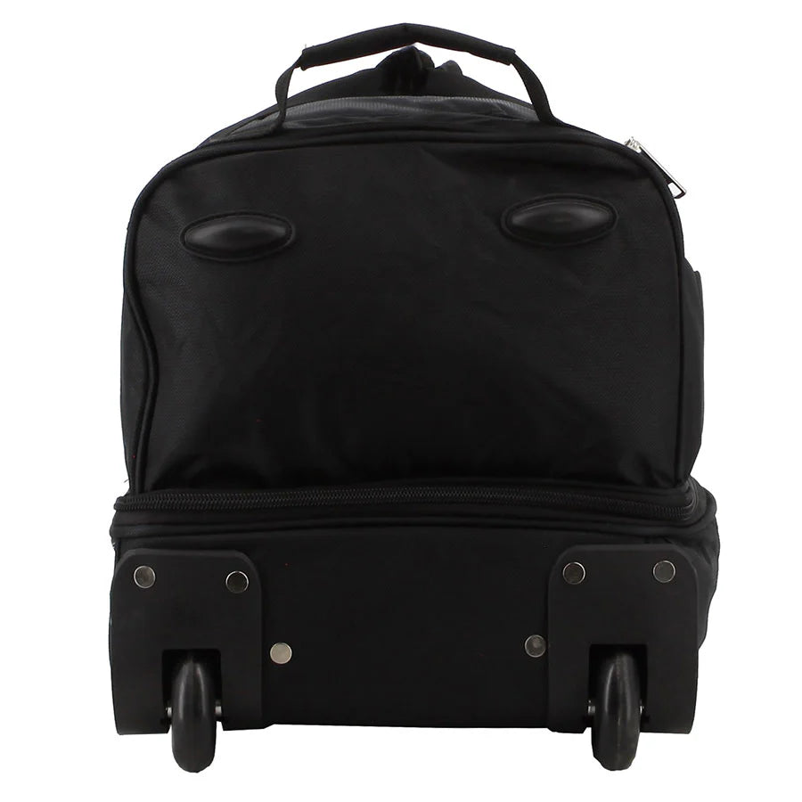 Pierre Cardin Double Decker Trolley Duffle Black Large 76CM - PCU02034BKBK-76