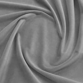 European Flow Velvet Upholstery Fabric Pewter 280 cm