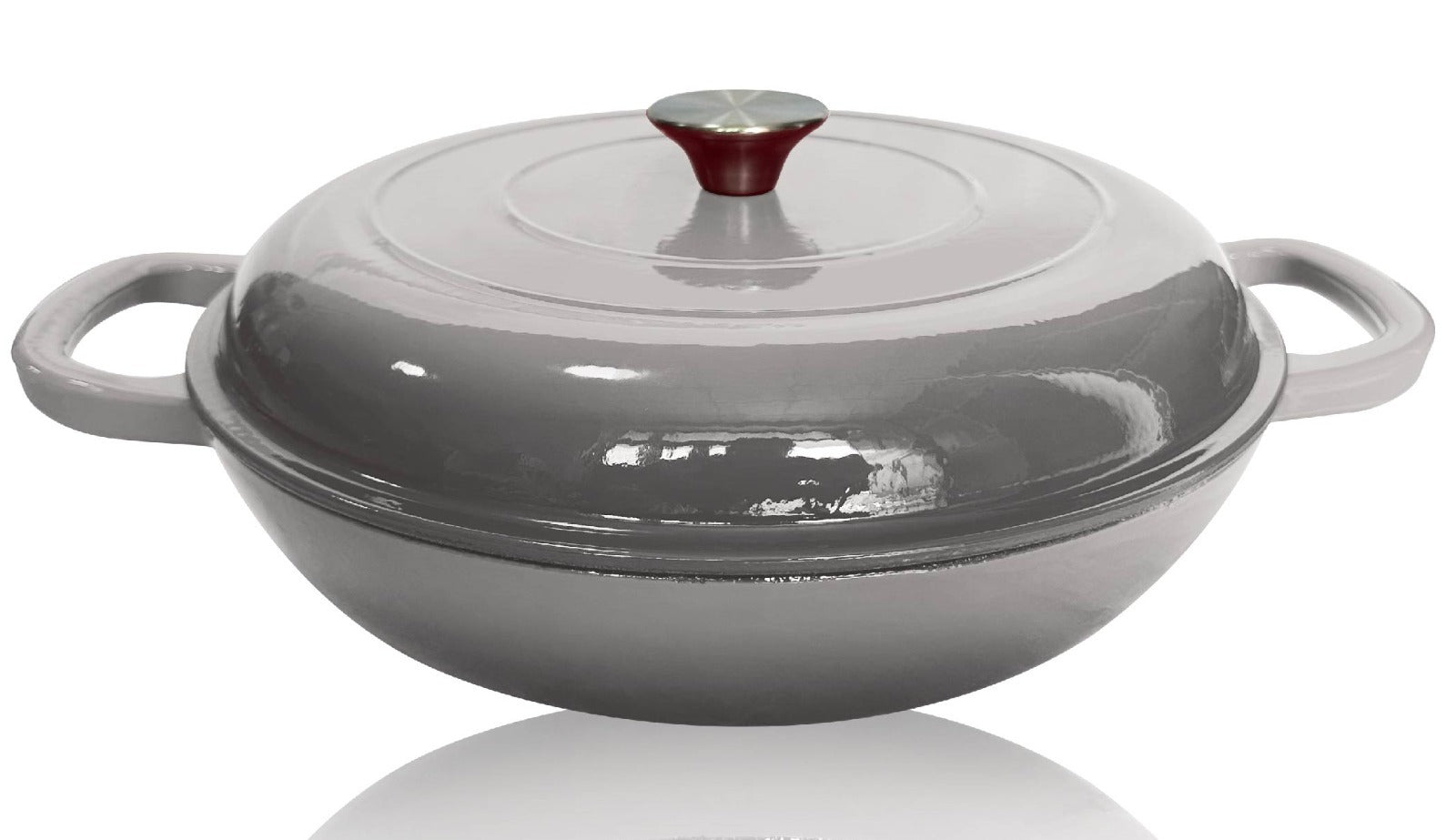 Cast Iron Saucepan 30cm Enamel Grey CH1221