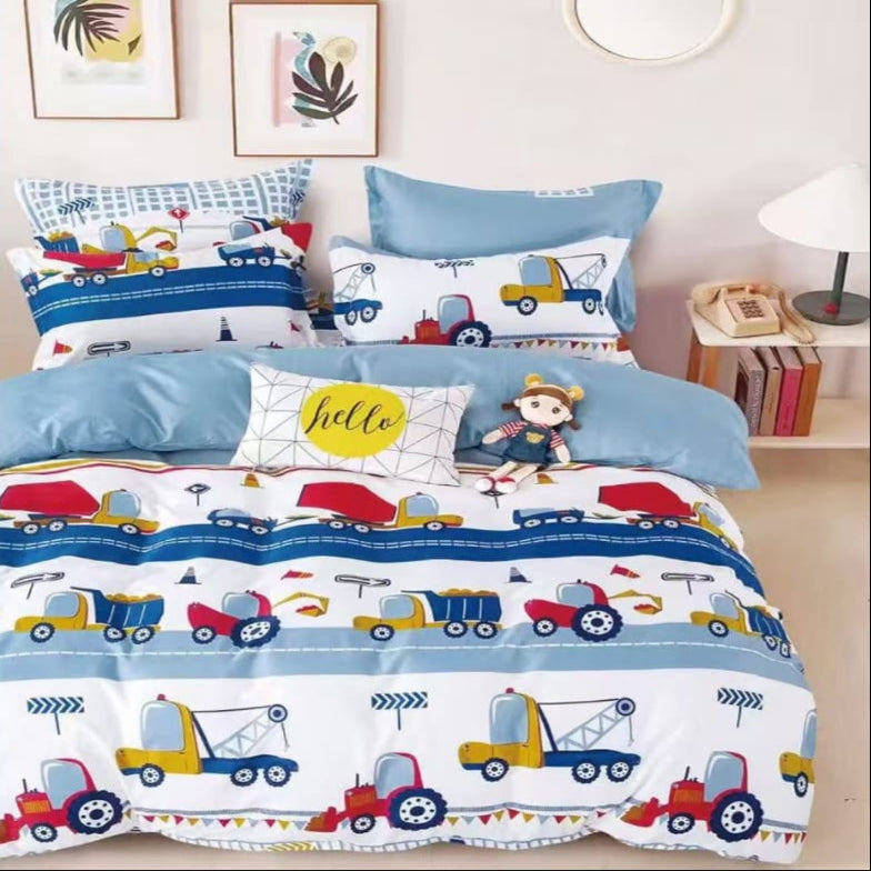 Kids Club Trucks Duvet Covers Set
