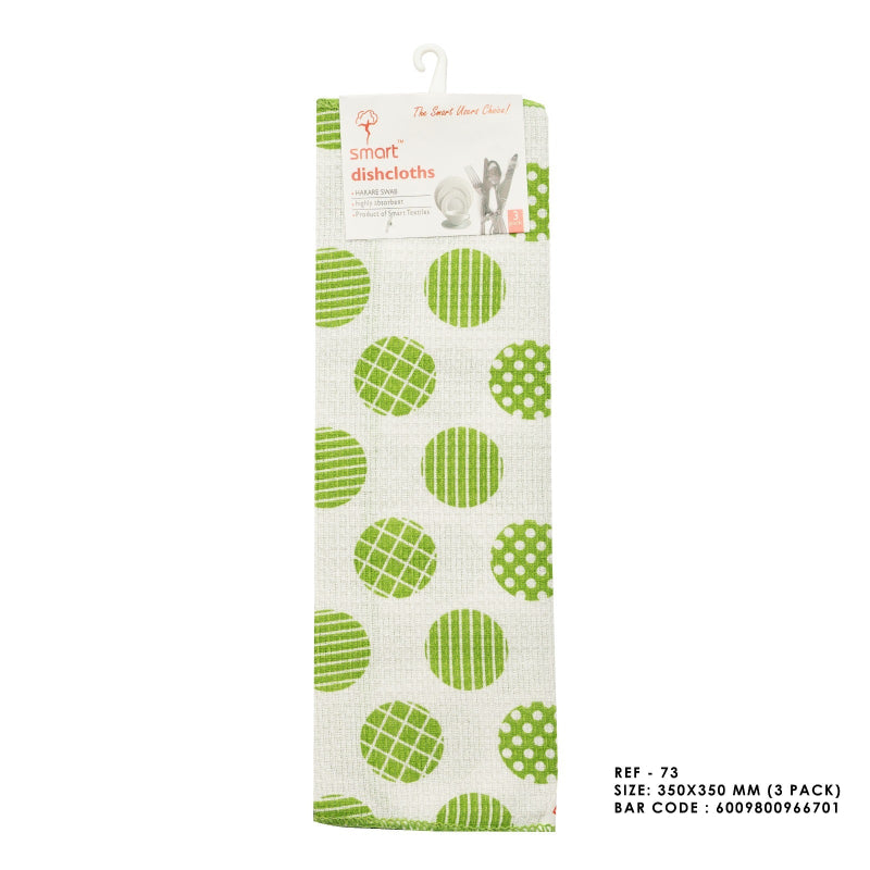 Smart Swab DishCloths 35X35cm 3 Pack REF:73.