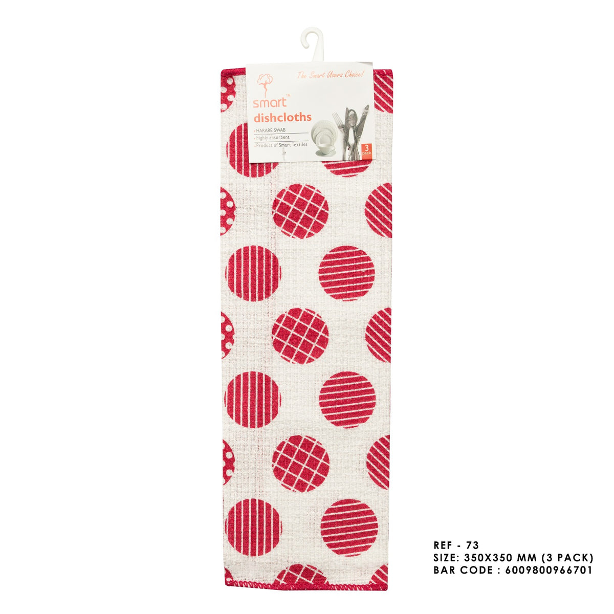 Smart Swab DishCloths 35X35cm 3 Pack REF:73.