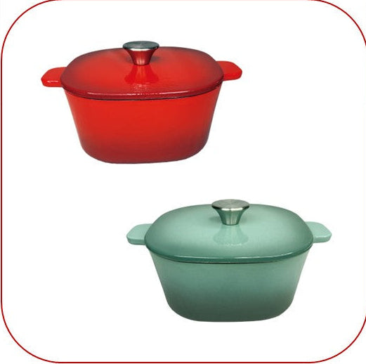 CH Cast Iron Square Casserole 22cm Sea Salt CH1298