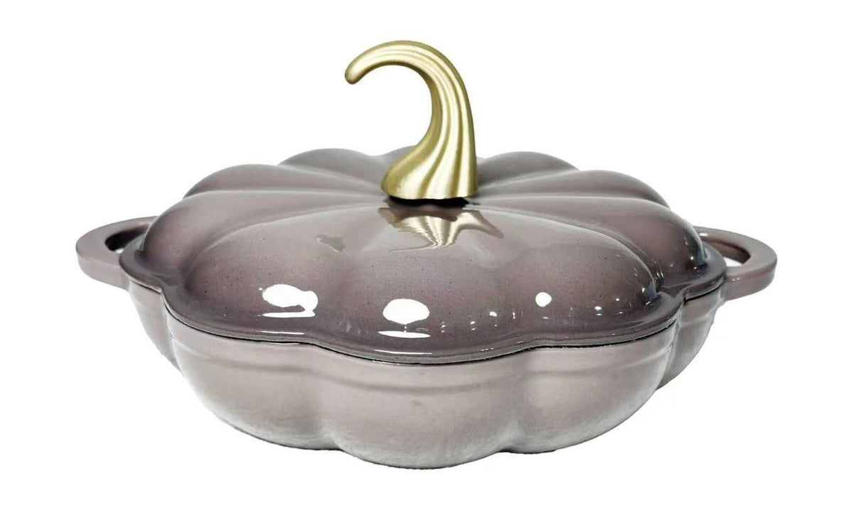 CH Cast Iron 26cm Pumpkin Saucepan Grey CH1449.
