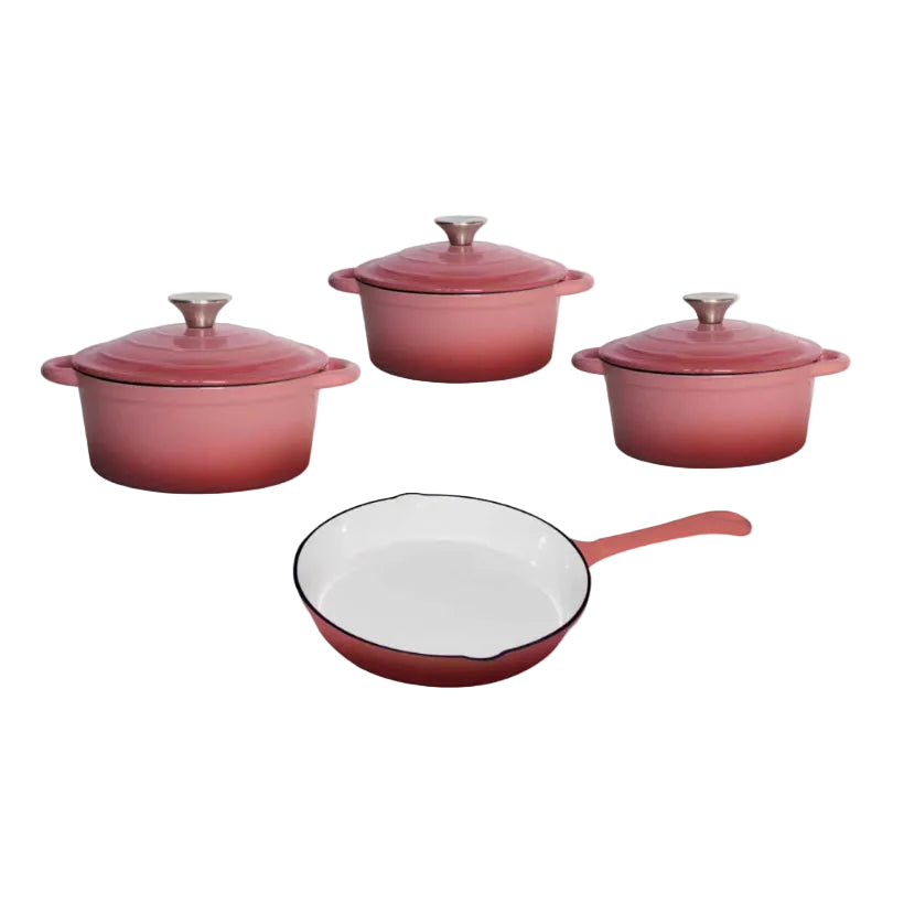 CH Cast Iron Pot Set 7 Piece Berry CH1529