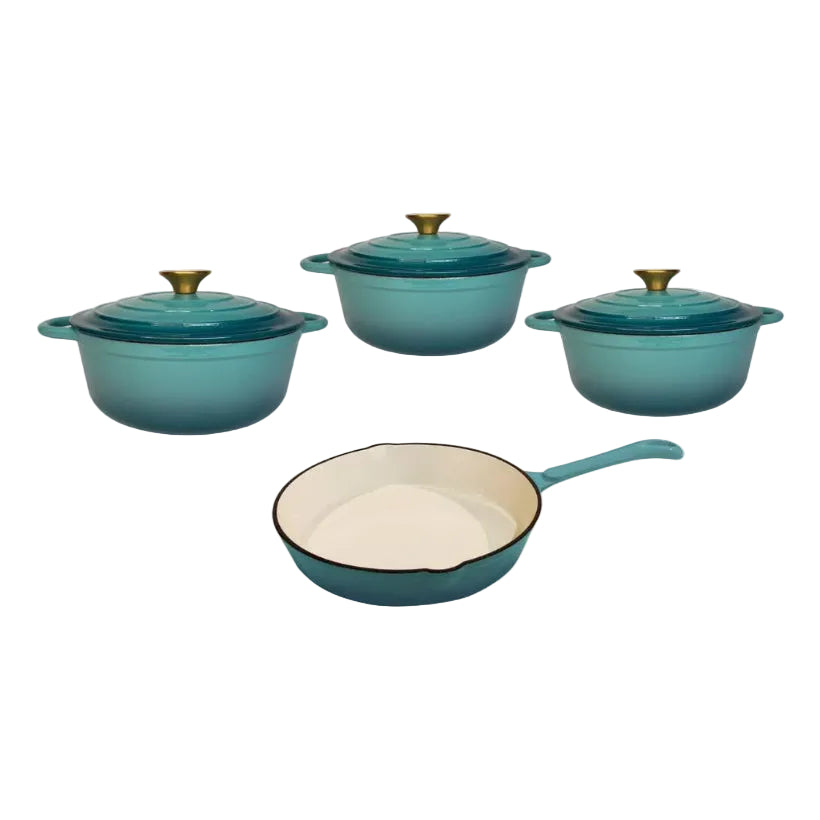 CH Cast Iron Pot Set 7 Piece Cloudy Blue CH1530