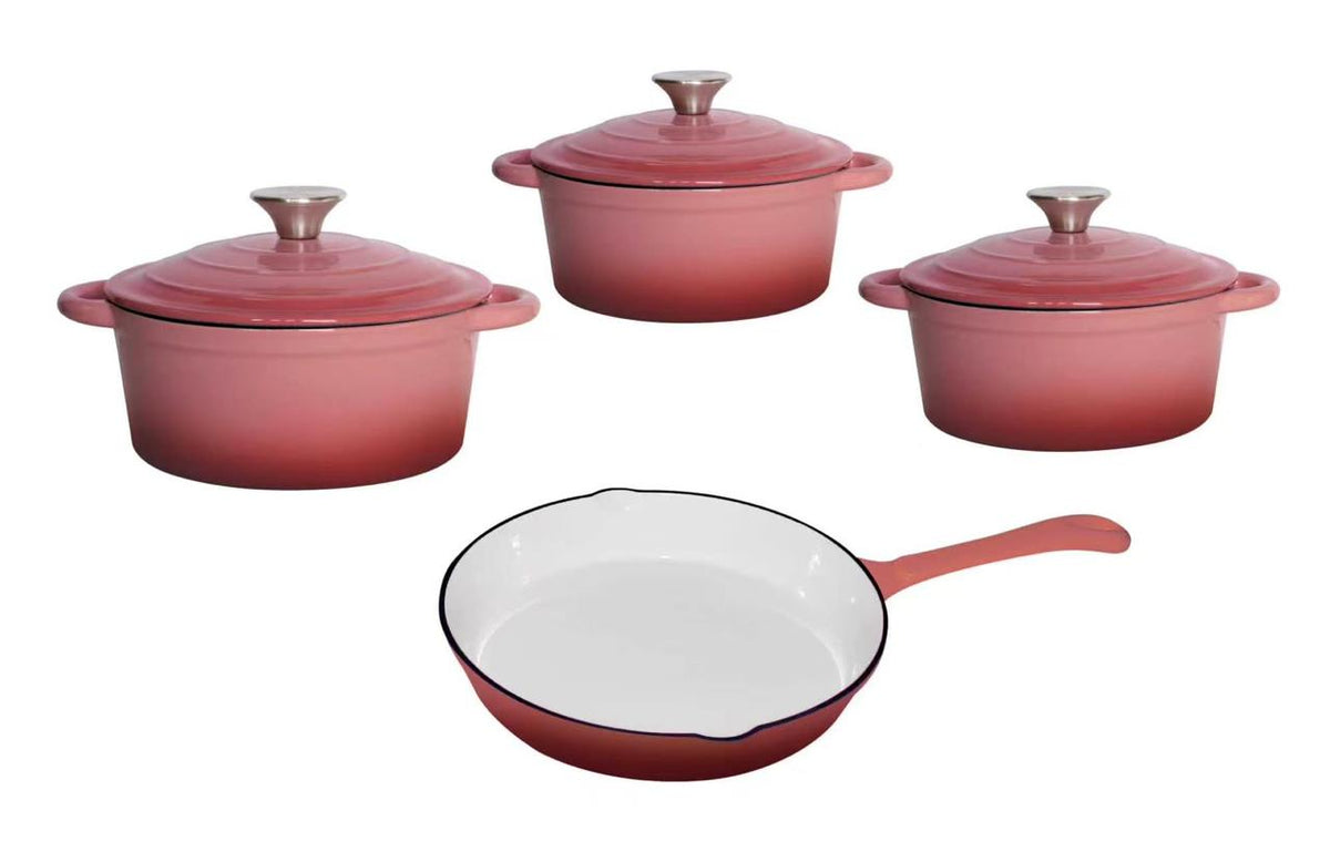 CH Cast Iron Pot Set 7 Piece Berry CH1529