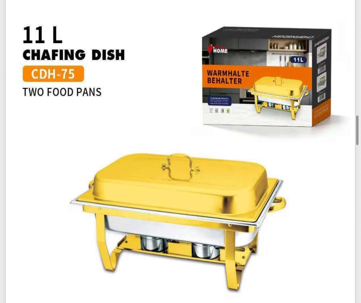 Condere Home Chafing Dish 11 L Double Gold/Silver CDH-75