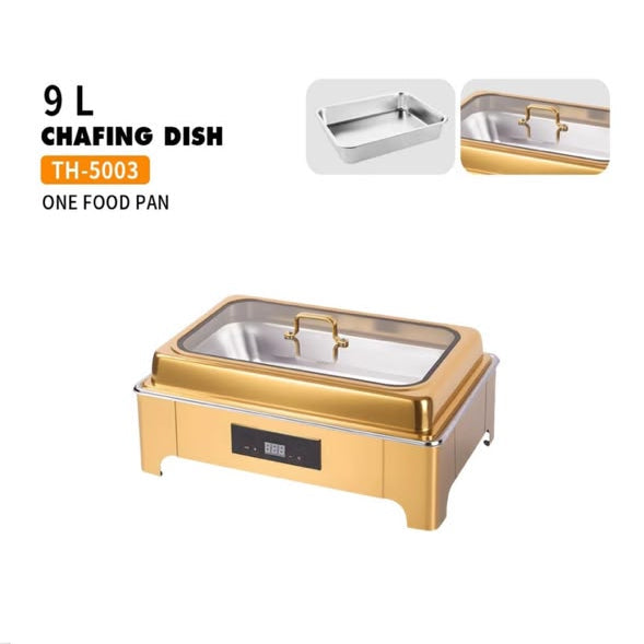 Condere Home Chafing Dish 9 L Single Gold TH-5001.