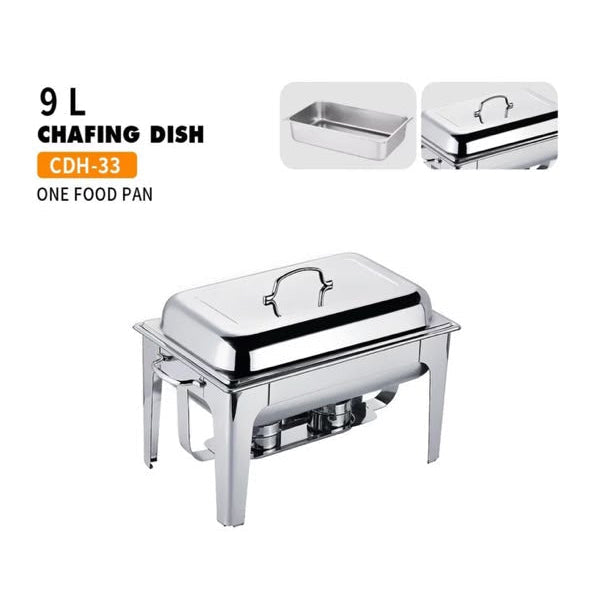 Condere Home Chafing Dish 9 L Single Silver CDH-34.