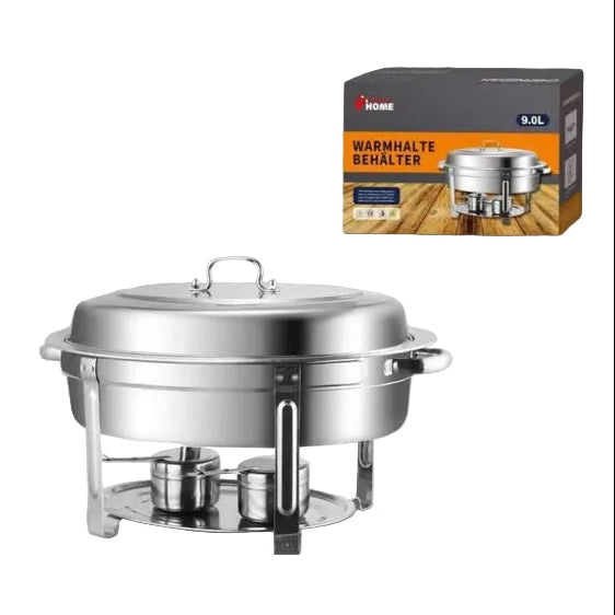 Condere Home Chafing Dish Round 9 L Silver CDH-61.