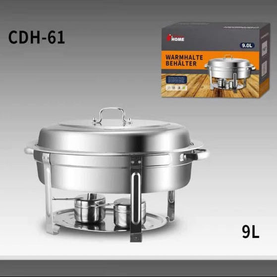 Condere Home Chafing Dish Round 9 L Silver CDH-61.