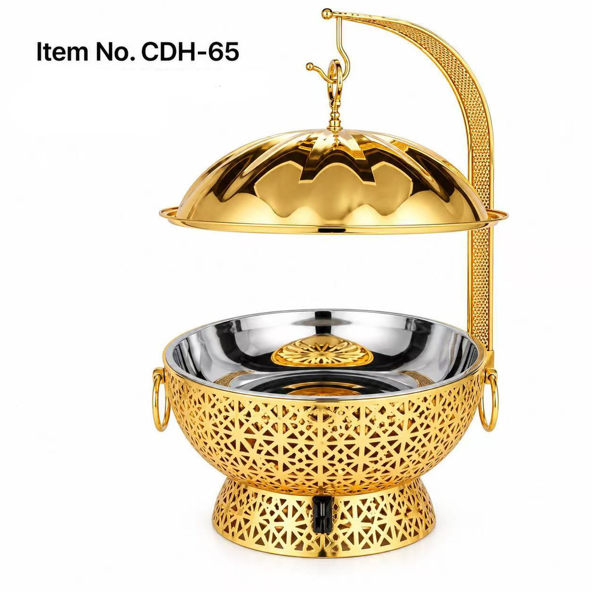 Condere Home Chafing Dish Round 6 L Gold CDH-65.