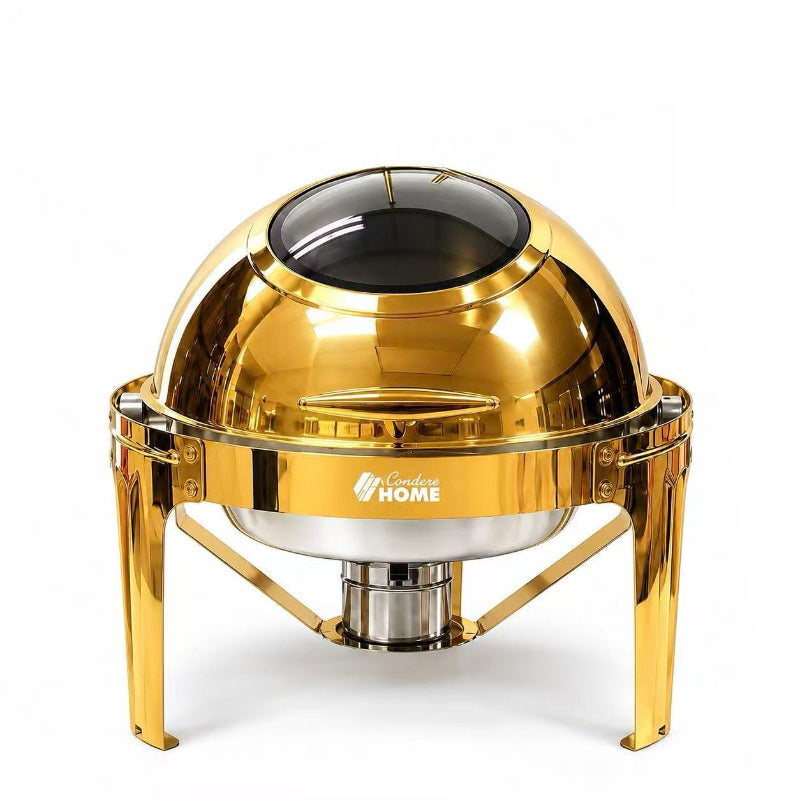 Condere Home Chafing Dish Round 6 L Gold CDH-38.