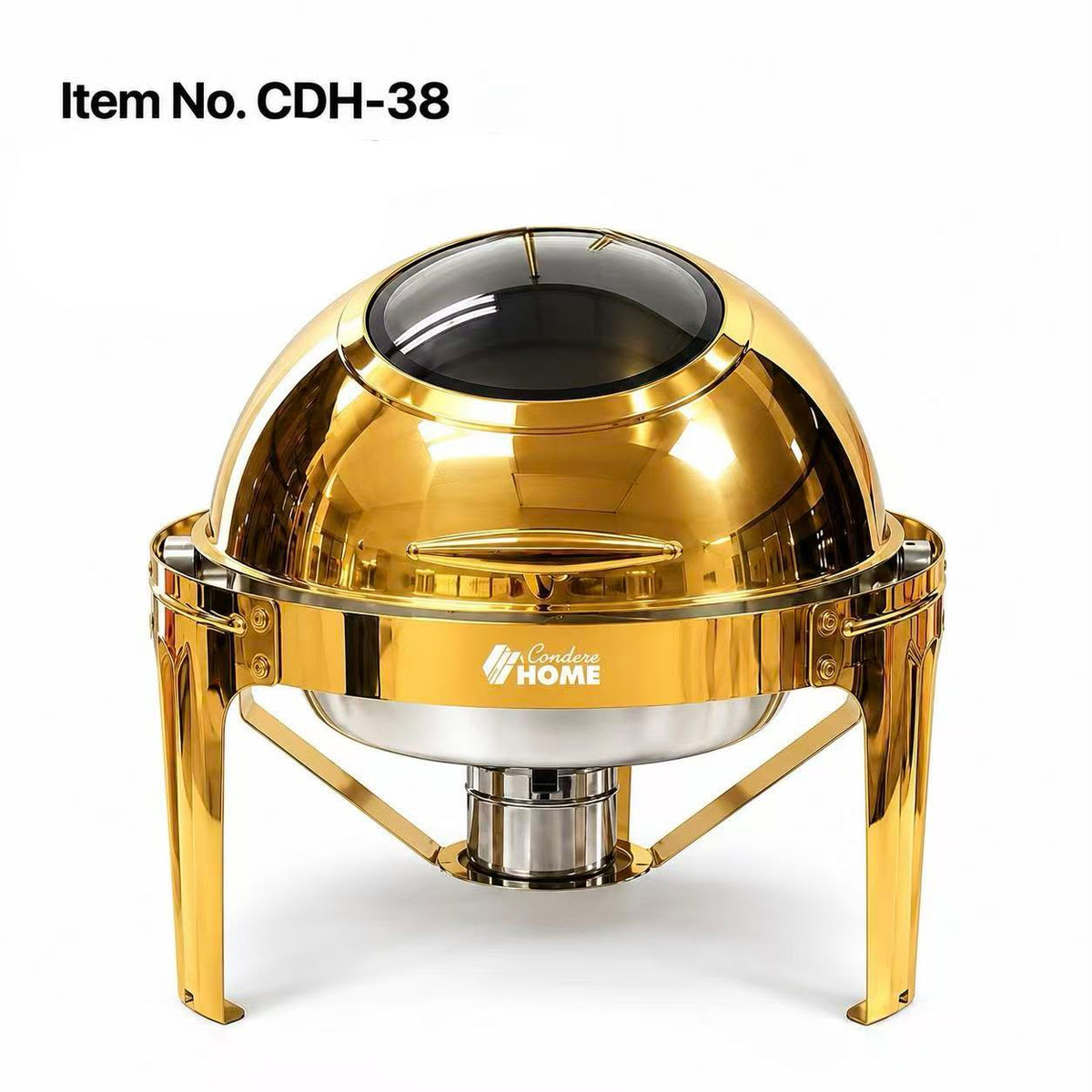 Condere Home Chafing Dish Round 6 L Gold CDH-38.