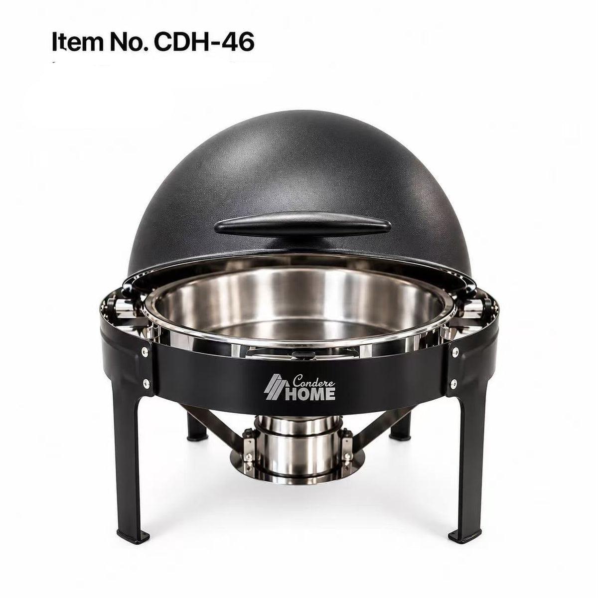 Condere Home Chafing Dish Round 6 L Black CDH-46.
